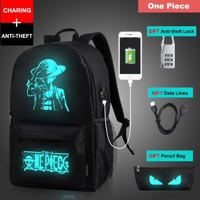 Cool Luminious USB Charge Backpack