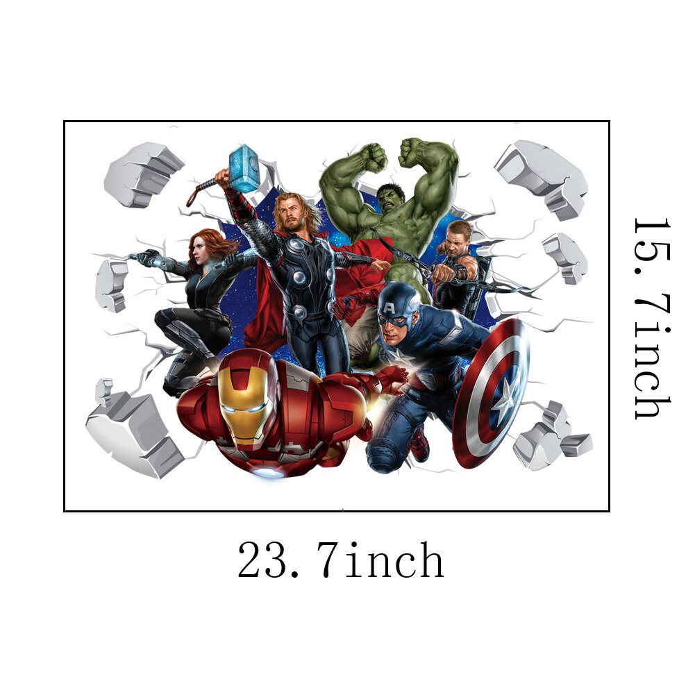 3D Avengers Bedroom Wall Stickers