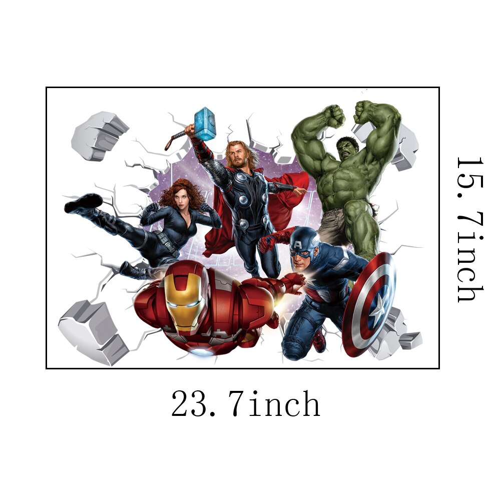 3D Avengers Bedroom Wall Stickers