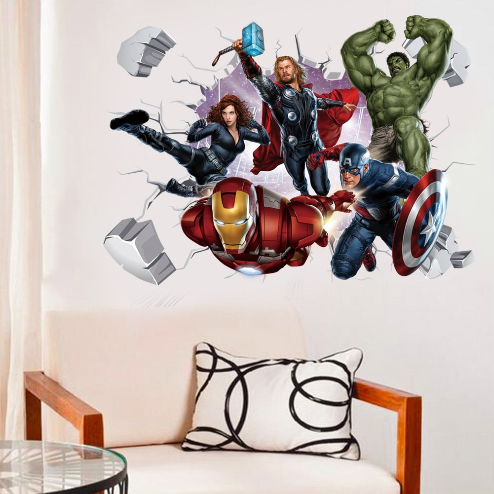 3D Avengers Bedroom Wall Stickers