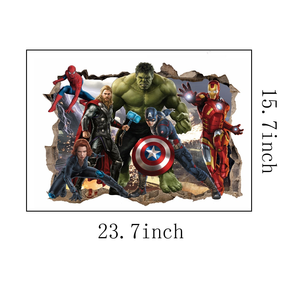 3D Avengers Bedroom Wall Stickers