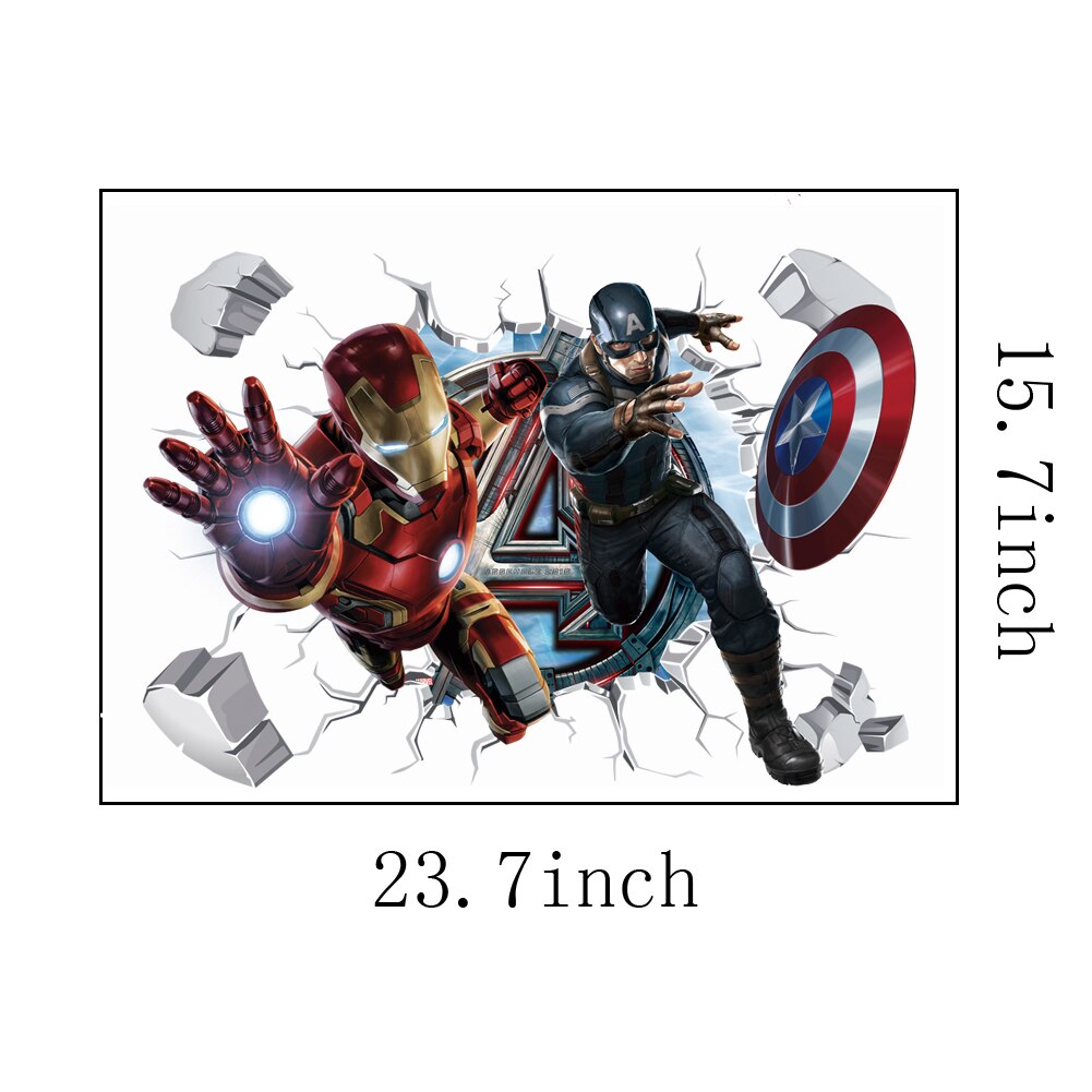 3D Avengers Bedroom Wall Stickers