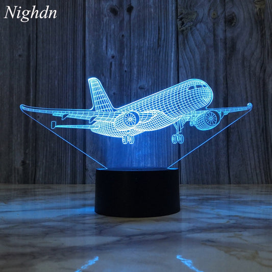 3D Airplane Night Light