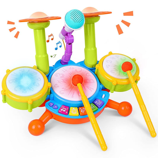 Toddler Drum Set with Microphone