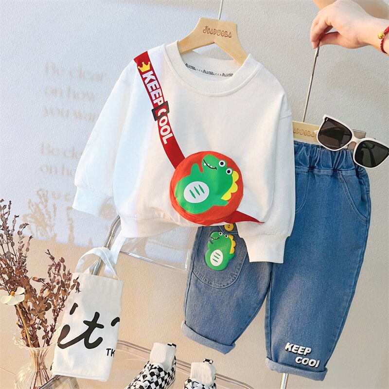 Shoulder Bag Sweatshirt Set