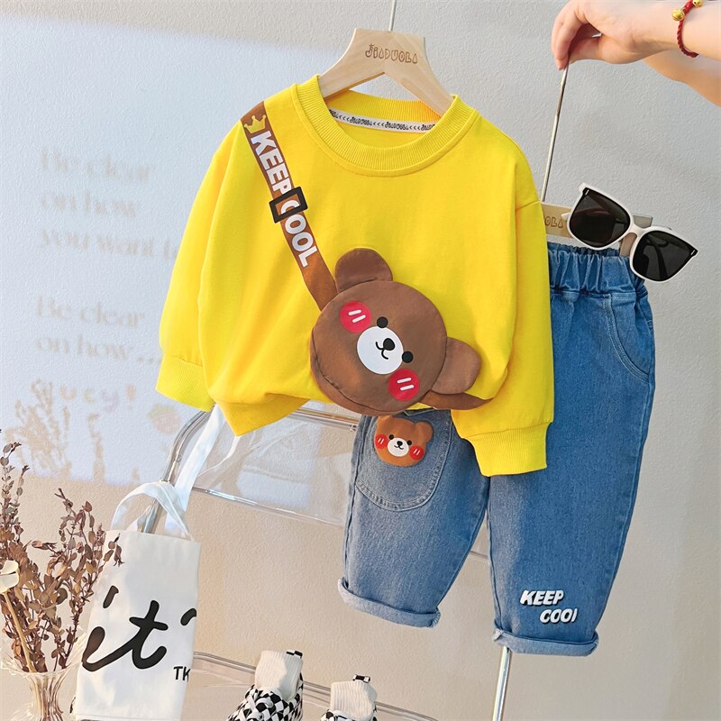 Shoulder Bag Sweatshirt Set